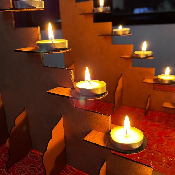 Laxmi Pujan - 5 Diya Holder Stand