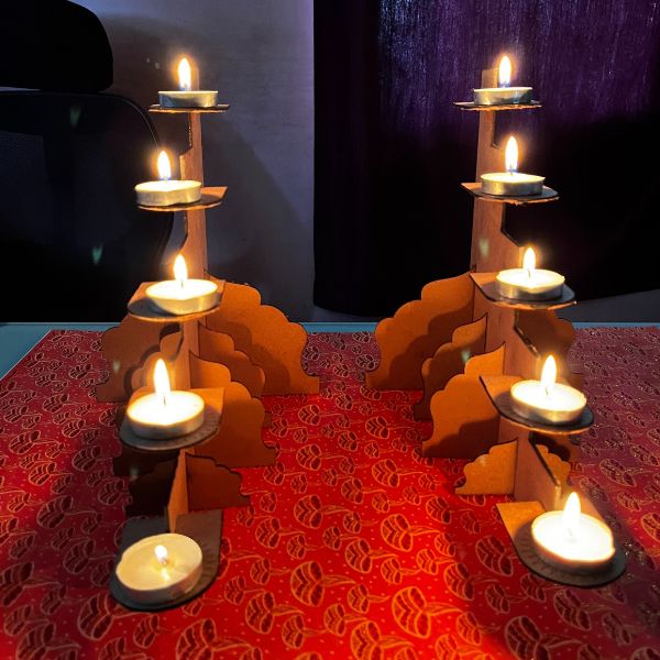 Laxmi Pujan - 5 Diya Holder Stand